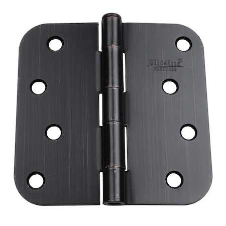 Gliderite Hardware 4 in. Oil Rubbed Bronze Door Hinge with 5/8 in. Corner Radius - 4058-ORB 4058-ORB-1